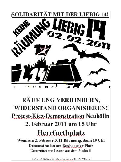 Solidarität mit der Liebig 14